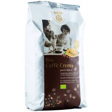 Cafea boabe crema, eco-bio, 1000 g, Fairtrade - Gepa