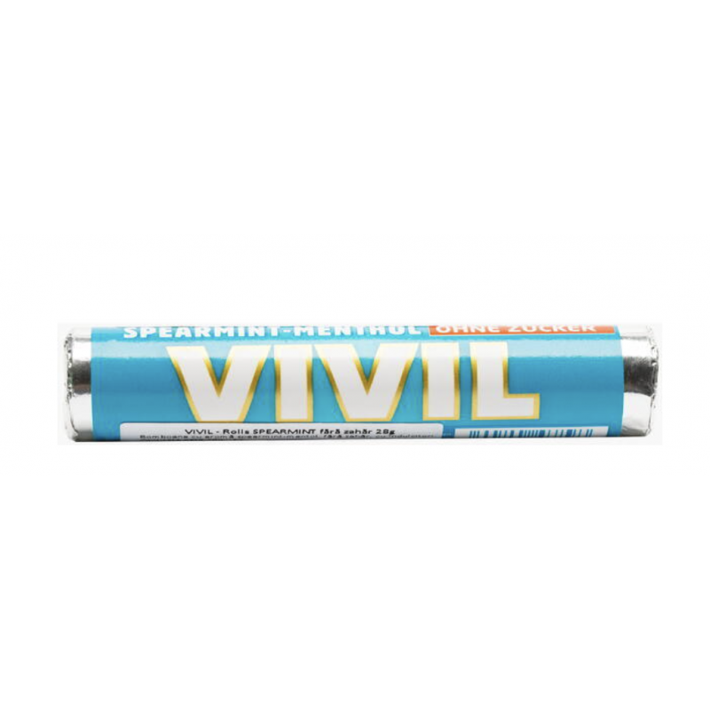 Bomboane fara zahar Spearmint, 28g - VIVIL