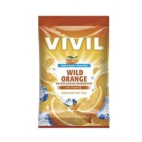 Bomboane Portocala Amara cu Vitamina C Fara Zahar 80g - Vivi