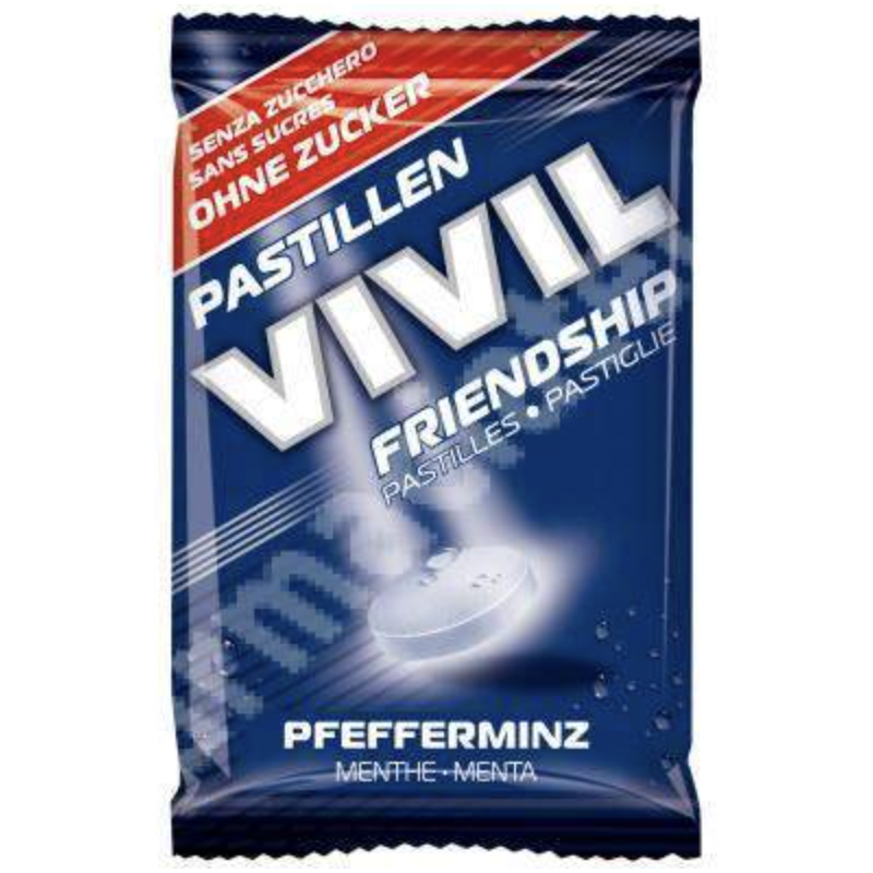 Bomboane cu menta naturala fara zahar Friendship, 25g - Vivil