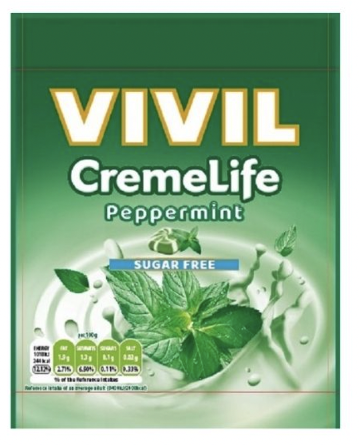 Bomboane Cu Aroma De Vanilie Si Menta Fara Zaharuri Creme Life Classic, 60g - Vivil