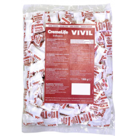 Bomboane cremoase fara zahar cu aroma de capsuni, 1kg - Vivil