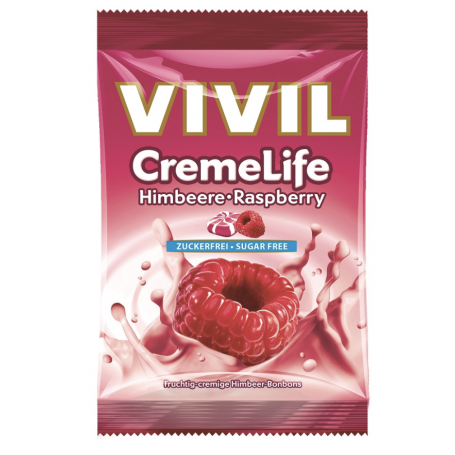 Bomboane Creme Life Classic Zmeura fara zahar, 110g - Vivil