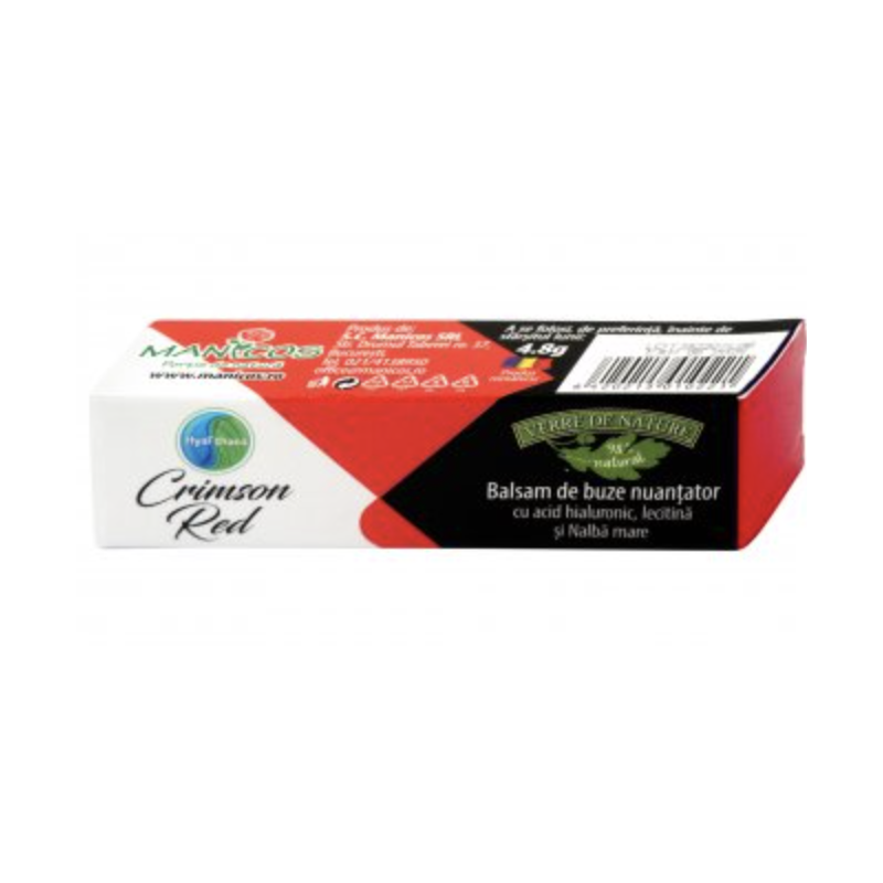 Balsam de buze nuantator Hyal'thaea Crimson Red, 4.8g - Manicos