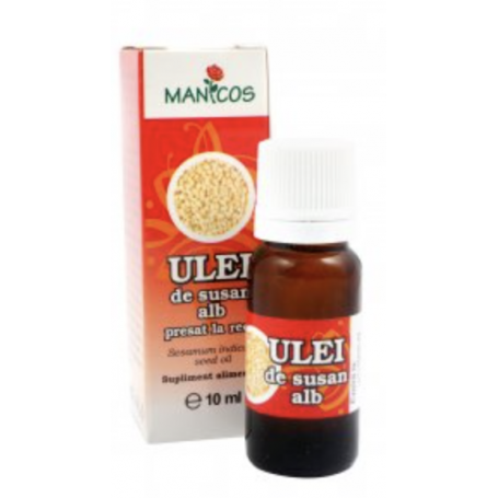 Ulei de susan alb presat la rece, 10ml - Manicos