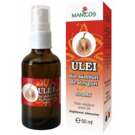 Ulei din samburi de struguri rafinat 50ml - Manicos