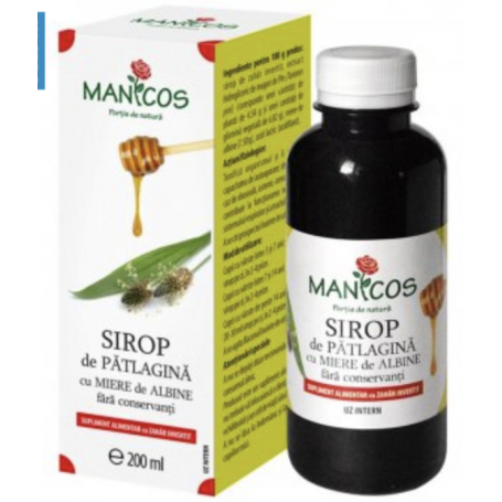 Sirop de patlagina cu miere 200ml - Manicos