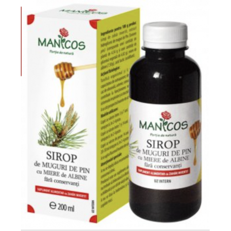 Sirop de muguri de pin cu miere 200ml - Manicos