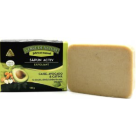 Sapun Activ Exfoliant cu samburi de caise, morcov, avocado si note citrice 100g - Manicos