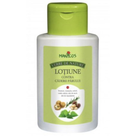 Lotiune contra caderii parului cu ulei de nuca, ricin si macadamia, 200ml - Manicos