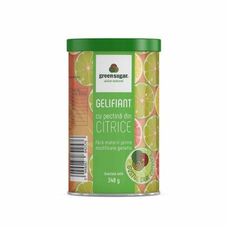 Green Sugar cu Gelifiant din pectina de mere -  340g, REMEDIA