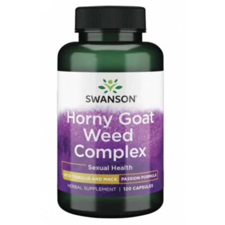 Complex Horny Goat Weed cu Tribulus, Maca, Mucuna Pruriens 120cps - Swanson