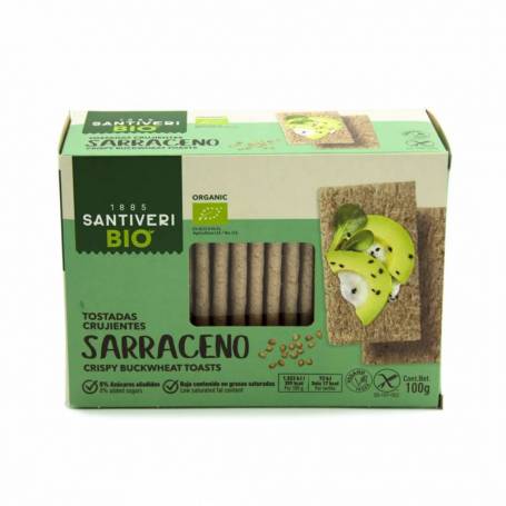 Crackers din hrisca, fara gluten, eco-bio, 100 g, Santiveri