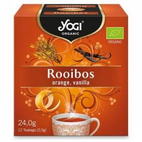 Ceai Rooibos, portocale si vanilie Eco-Bio 12 pliculete - Yogi Tea