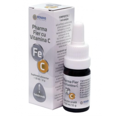 Fier cu Vitamina C solutie orala, 10ml - Renans