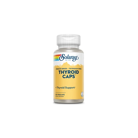Thyroid Caps, pentru tiroida, 60 tablete filmate gastrorezistente - Solaray - Secom