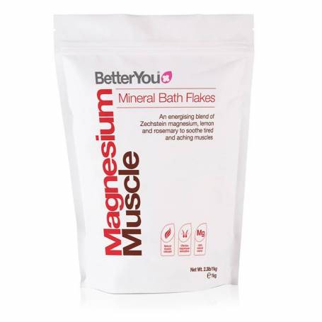 Fulgi de baie cu magneziu pentru muschi, 1000g - BetterYou