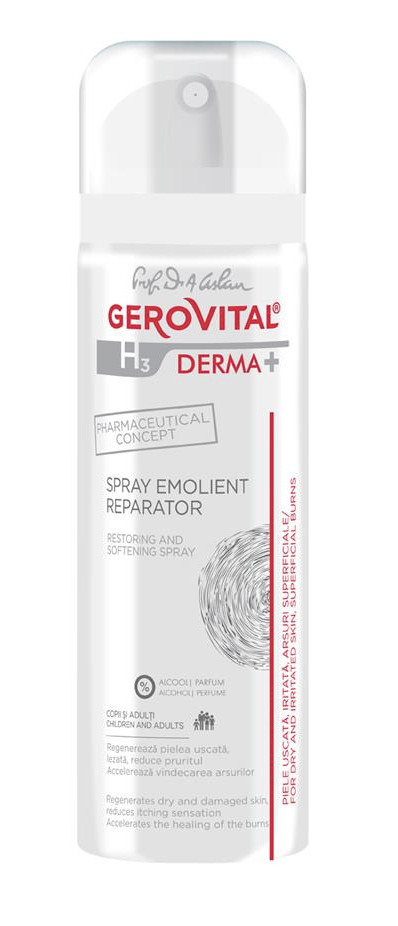 Spray emoliant reparator Gerovital Derma H3, 150ml - Gerovital