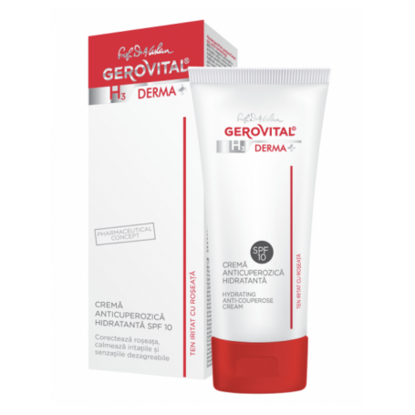 Crema anticuperozica hidratanta SPF10, Gerovital Derma H3, 50ml - Gerovital