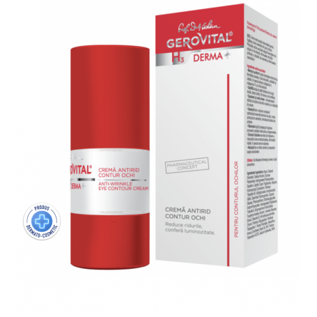 Crema antirid contur de ochi Gerovital Derma H3, 15ml - Gerovital