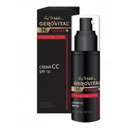 Crema de fata CC, SPF 10, Gerovital Derma H3, 30ml - Gerovital
