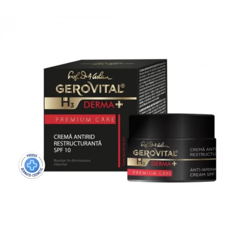 Crema antirid restructuranta, SPF10, Gerovital Derma H3, 50ml - Gerovital