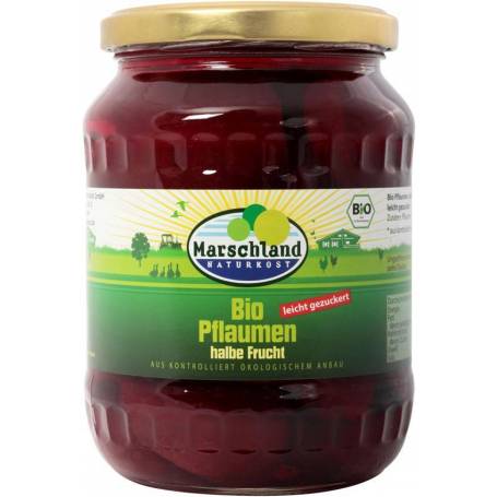 Compot de prune jumatati Eco-Bio 680g / 375g - Marschland Naturkost