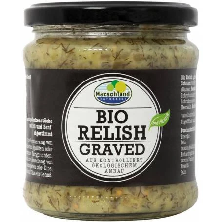 Relish Graved cu mustar si miere, 325g - Marschland Naturkost
