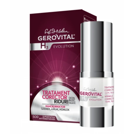 Tratament corector pentru riduri Gerovital H3 Evolution, 15ml - Farmec