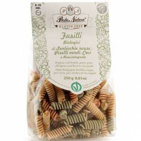 Fusilli tricolore, fara gluten, eco-bio, 250g - Pasta Natura