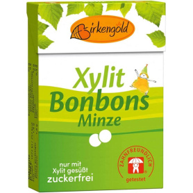 Bomboane cu xylitol si menta, 30gr - Birkengold