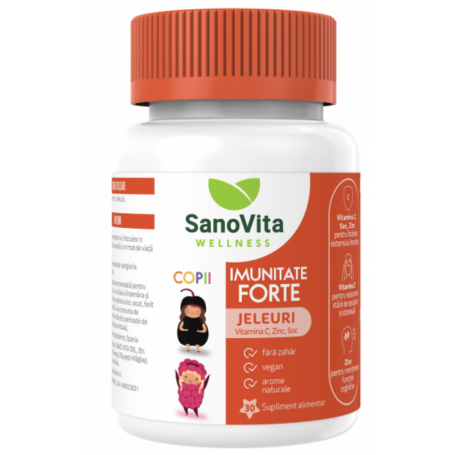 Jeleuri cu vitamine pentru copii Imunitate Forte, 30buc - Sanovita