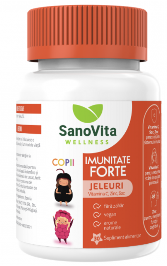 Jeleuri Cu Vitamine Pentru Copii Imunitate Forte, 30buc - Sanovita