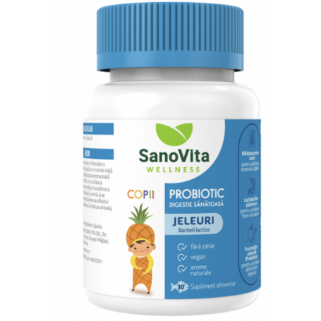 Jeleuri cu probiotic pentru copii, 30buc - Sanovita