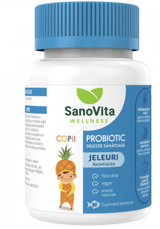 Jeleuri Cu Probiotic Pentru Copii, 30buc - Sanovita