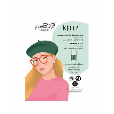 Masca de fata peel-off pentru ten uscat, KELLY, cu spirulina, 13 g, PuroBio