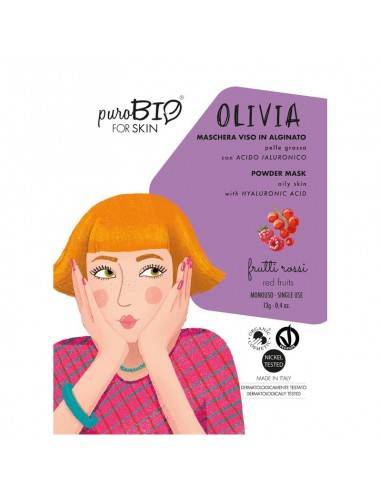 Masca Peel-off Pentru Ten Gras Olivia, Cu Fructe Rosii, 13 G, Purobio
