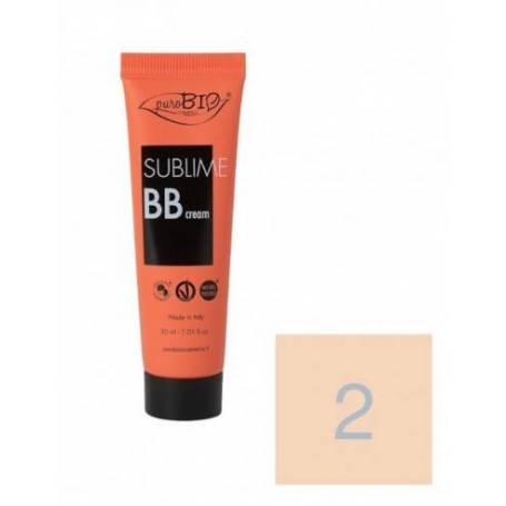 BB Cream waterproof, Sublime 02, 50 ml, Purobio