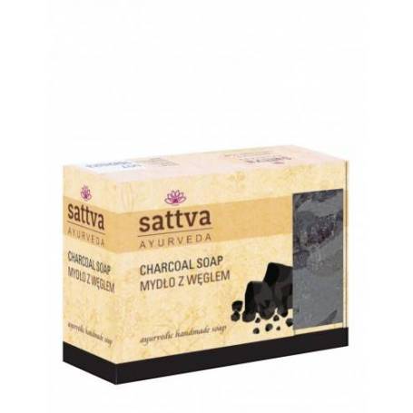 Sapun cu glicerina si carbune, 125g– Sattva Ayurveda