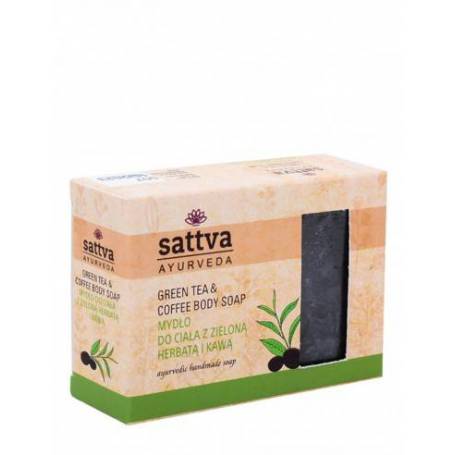 Sapun cu glicerina, cafea si ceai verde, 125gr – Sattva Ayurveda