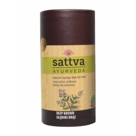 Vopsea Henna Ciocolatiu Inchis Intens 150gr – Sattva Ayurveda