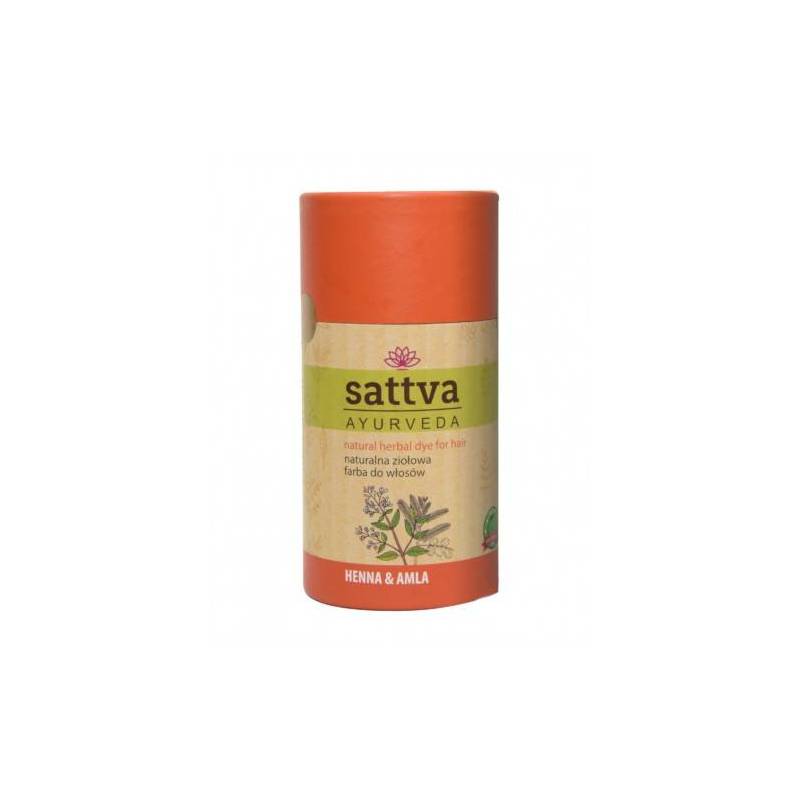 Vopsea de par Henna si Amla, 150gr – Sattva Ayurveda