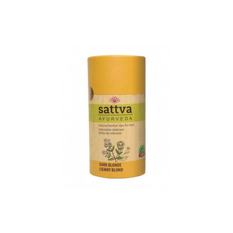 Vopsea Henna de par Blond Inchis, 150gr – Sattva Ayurveda