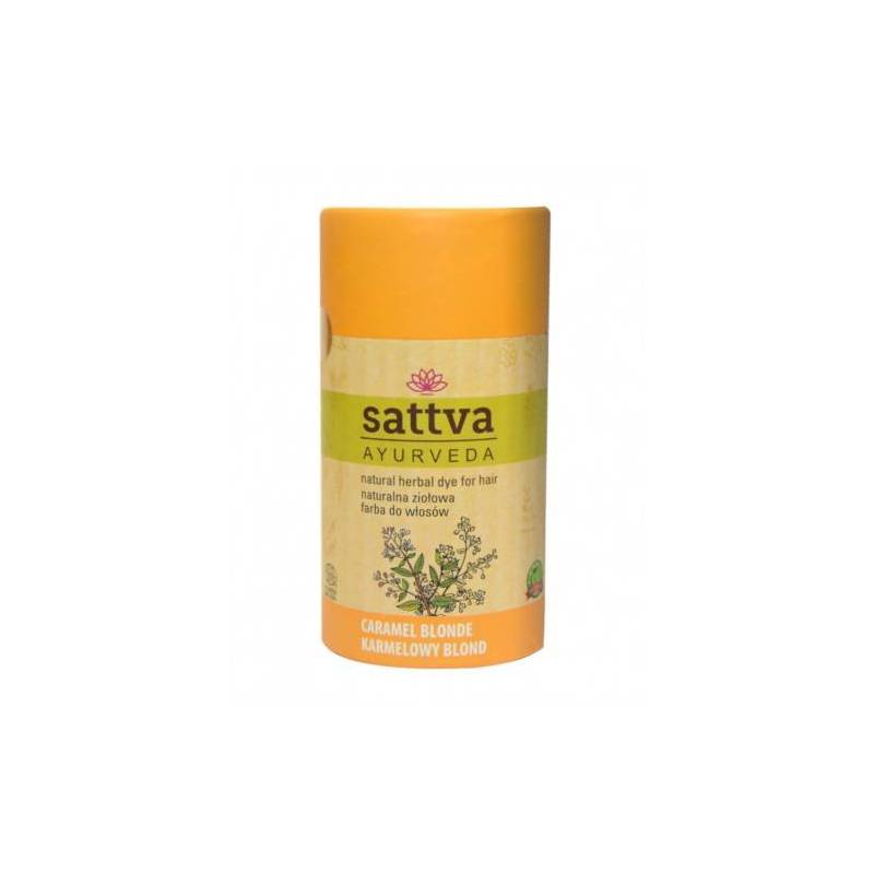 Vopsea Henna de par Blond Caramel, 150gr – Sattva Ayurveda