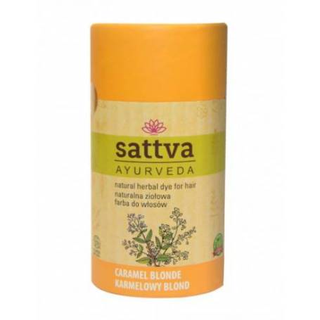 Vopsea Henna de par Blond Caramel, 150gr – Sattva Ayurveda