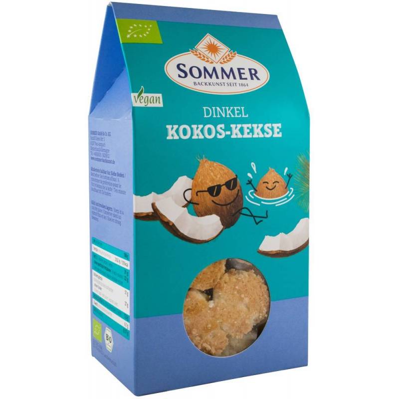 Biscuiti vegani cu nuca de cocos, eco-bio, 150 g, SOMMER