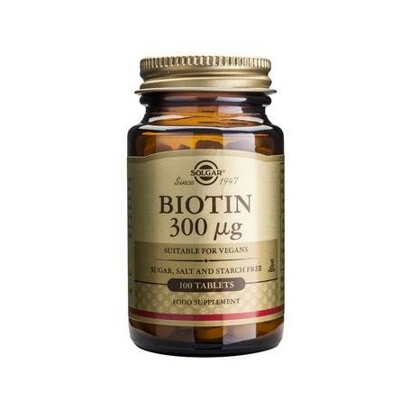 BIOTIN (Vitamina B7) 300mcg - 100caps - Solgar
