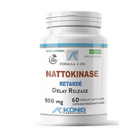 Nattokinase, nattokinaza forte, 60cps - Konig Nutrition