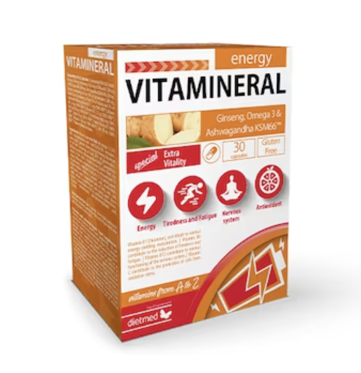 Vitamineral Energy, omega-3, laptisor de matca si adaptogene, 30cps - Type Nature