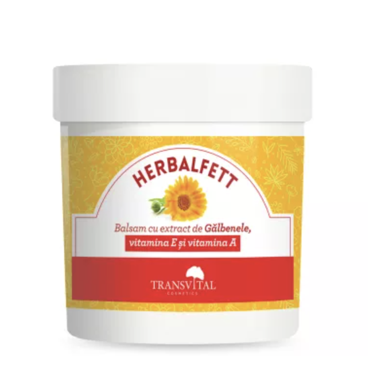 Crema cu Galbenele, Herbalfett, 250ml - Transvital